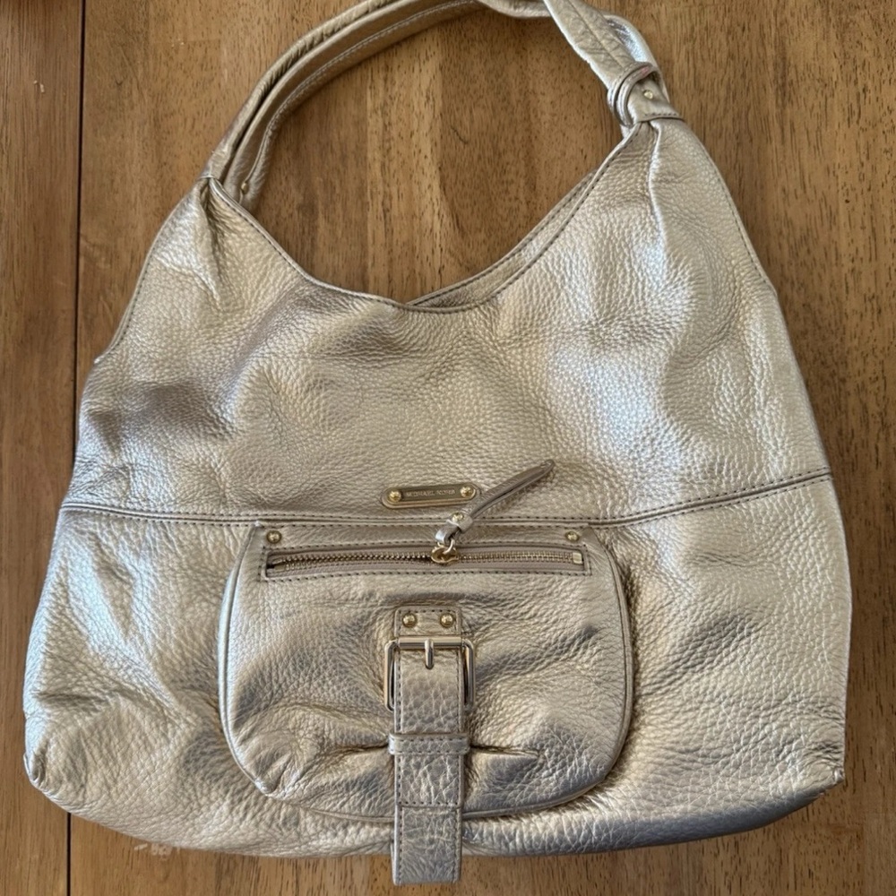 Michael Kors gold Leather Hobo Bag